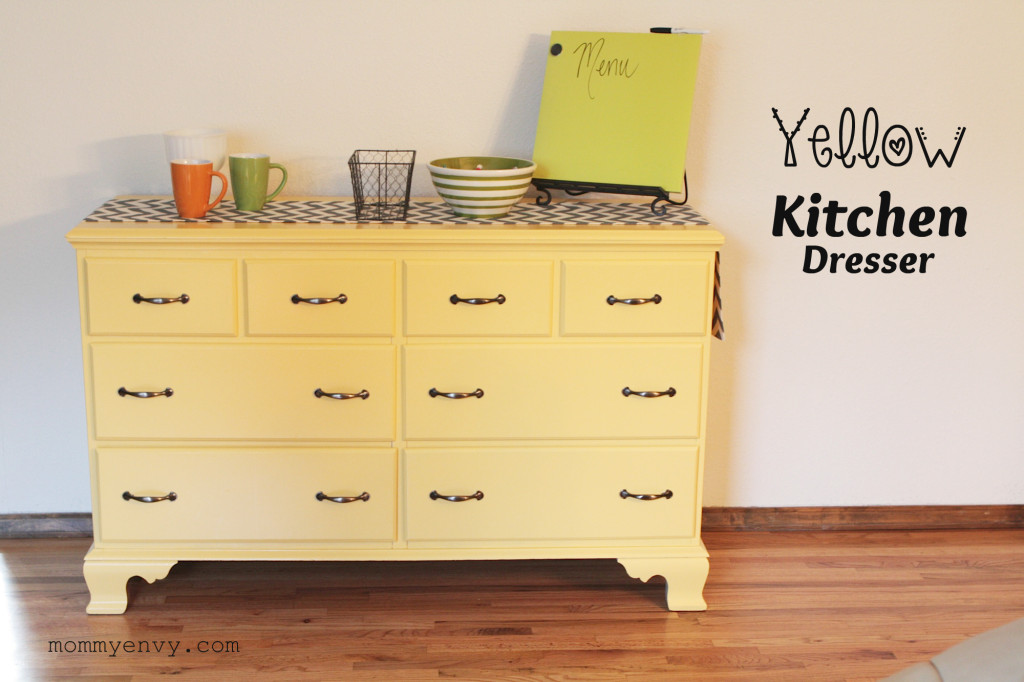 Diy Yellow Kitchen Dresser Tutorial, Yellow Dresser Ideas