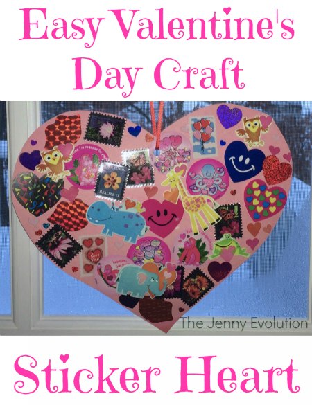 Easy Valentine Craft: Sticker Hearts (Fine Motor Work)