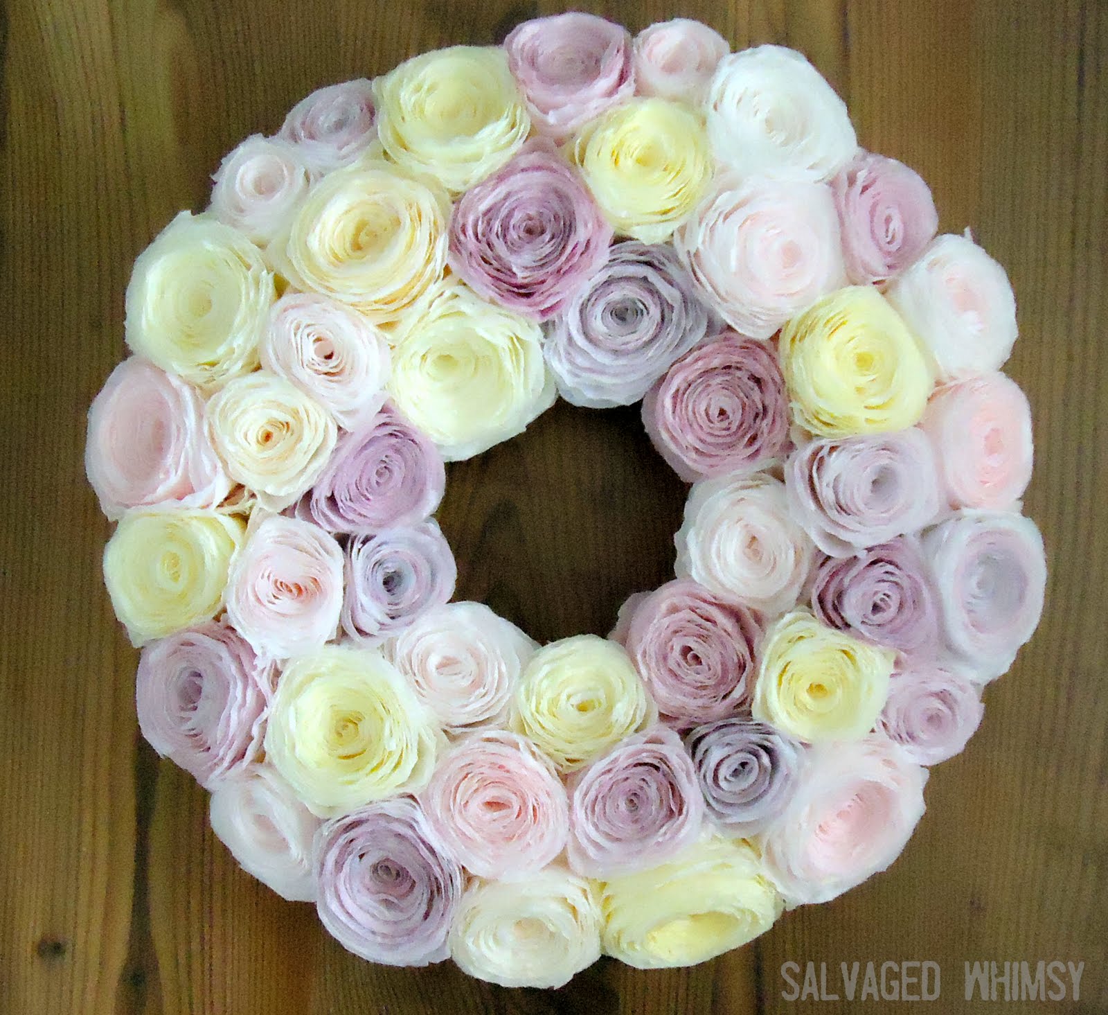 Pastel Spring Wreath. Click for 40 more #DIY #Wreath Ideas