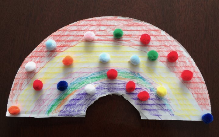 Explore Color: Easy Rainbow Craft with Cardboard Pizza Rounds