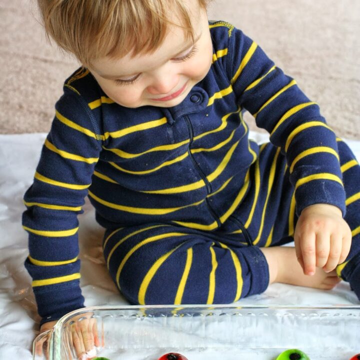 Image for Halloween Sensory Bin for Baby and Toddlers: Edible Eyeballs