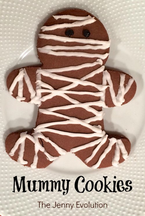 Chocolate Gingerbread Man Mummy Cookies