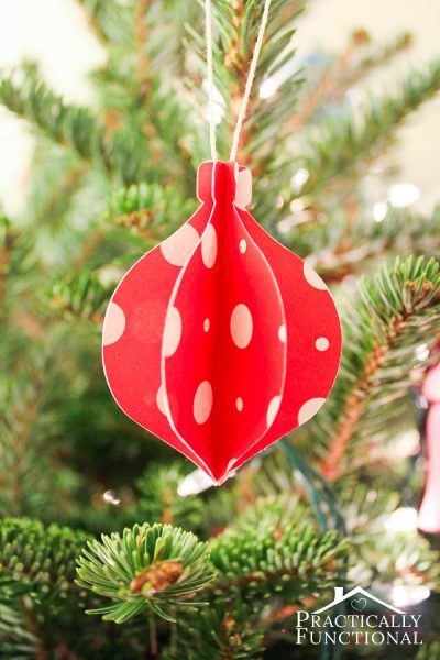 Folded Paper Christmas Ornament | Practically Functional