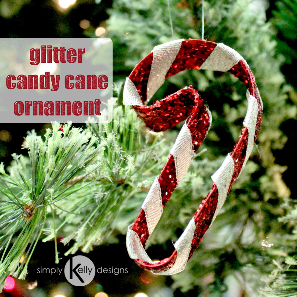 Glitter Candy Cane Ornament | Simply Kelly Designs