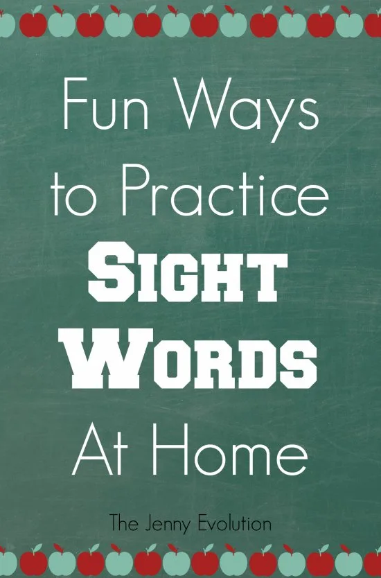 20+ Fun Ways to Practice Sight Words at Home | The Jenny Evolution