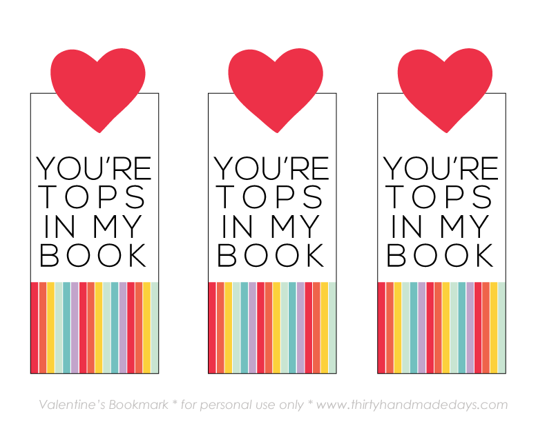 15 FREE Valentine's Day Bookmark Printables