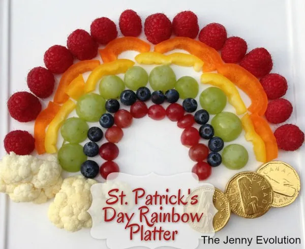 St. Patrick’s Day Rainbow Foods Platter: Fun Food for Kids!