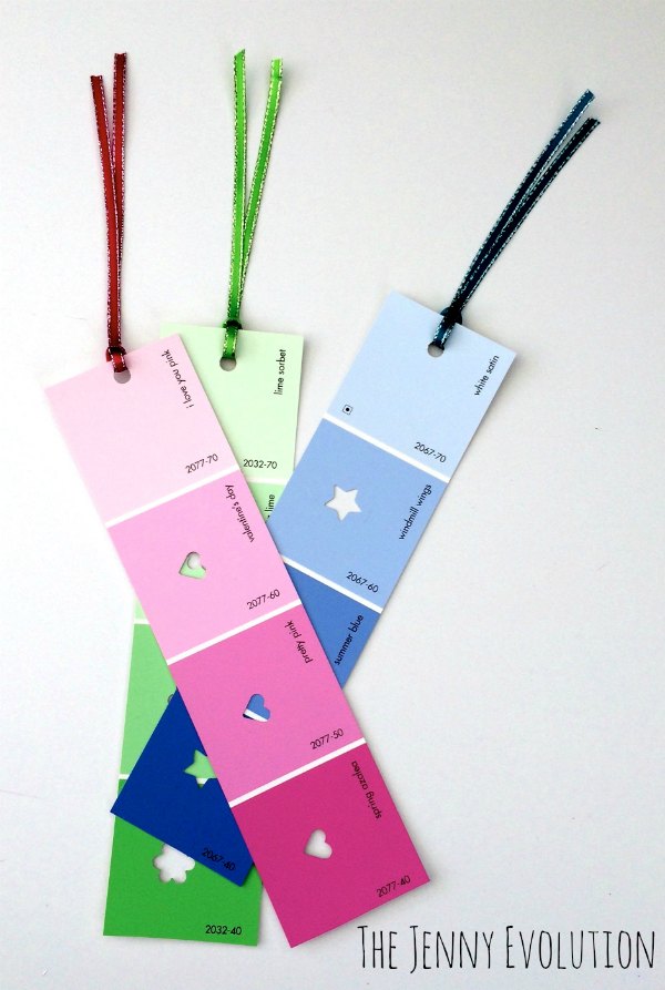 Bookmarks Made From Paint Chips