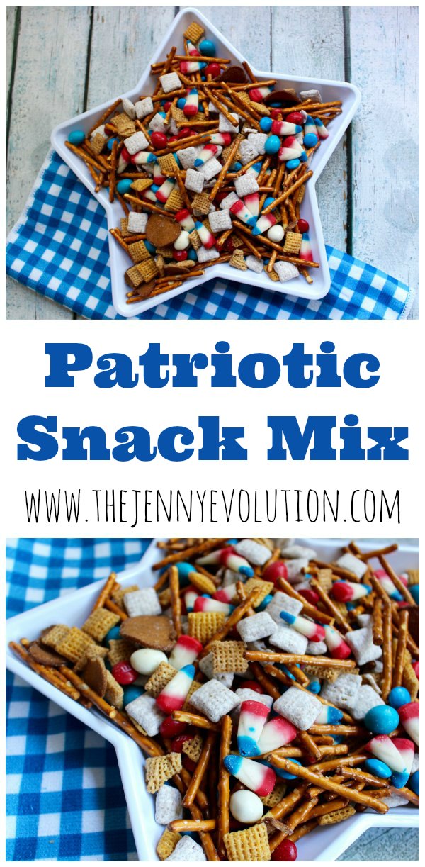 Patriotic Snack Mix Recipe - Perfect for a 4th of July picnic!