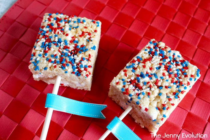 Rice Krispies 4th of July Pops