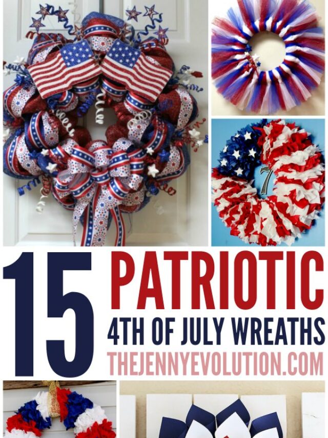 15 DIY 4th of July Patriotic Wreaths