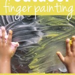 Outdoor Tactile Sensory Finger Painting | The Jenny Evolution