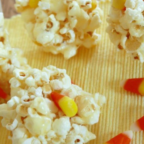 Candy Corn Popcorn Balls Recipe | The Jenny Evolution