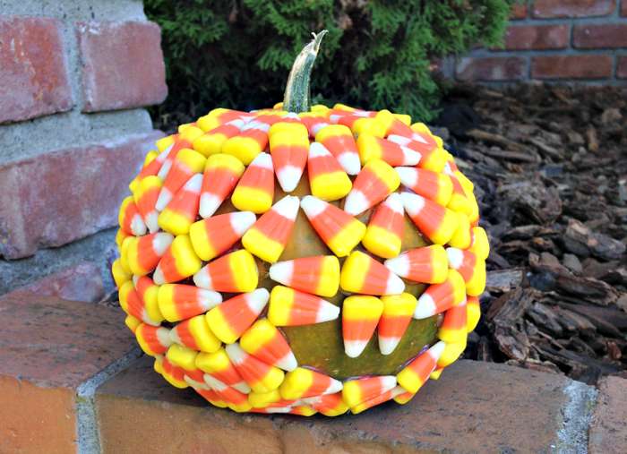 DIY Candy Corn Pumpkin