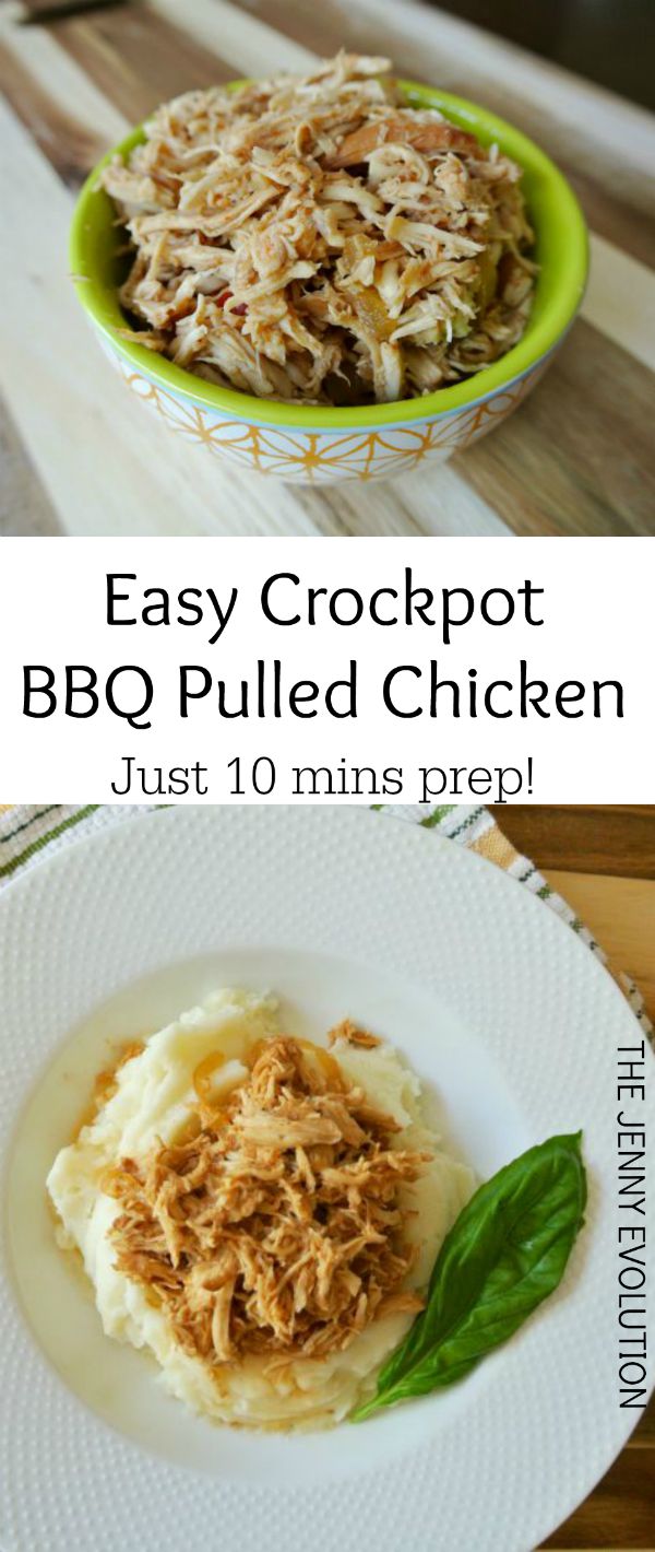Easy Crockpot BBQ Pulled Chicken Recipe. Perfect for your slow cooker! | Mommy Evolution