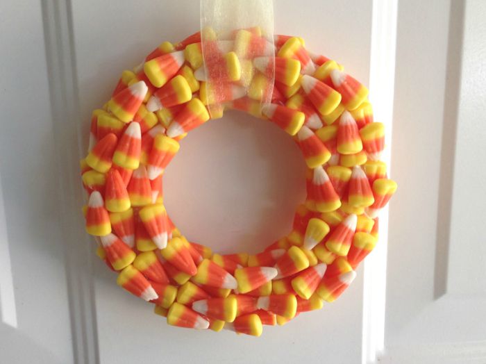 DIY Candy Corn Wreath