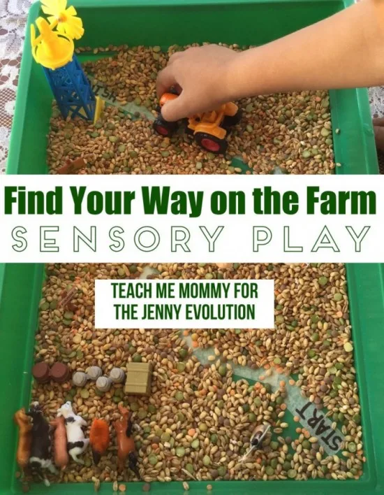 Farm Sensory Play: Find Your Way to the Farm