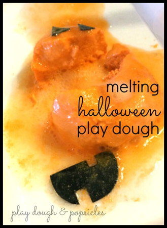 Halloween Sensory Activity: Melting Halloween Play Dough 