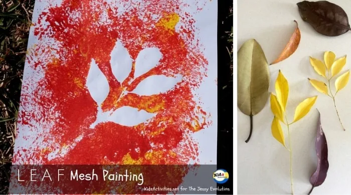 Image for Leaf Mesh Painting: Painting Leaves with Kids