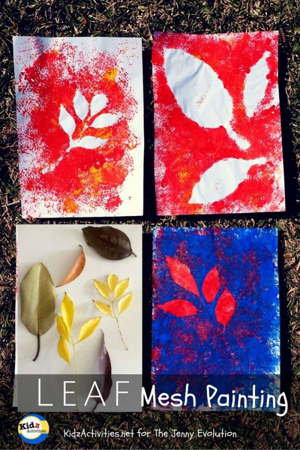 Leaf Mesh Painting Activity for Kids | Mommy Evolution