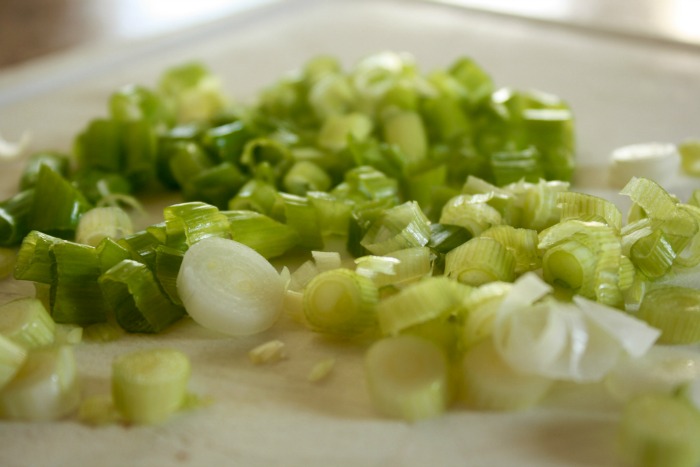 green onions cut up