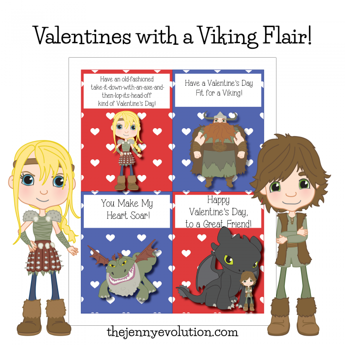 How to Train Your Dragon Valentine Cards FREE Printables