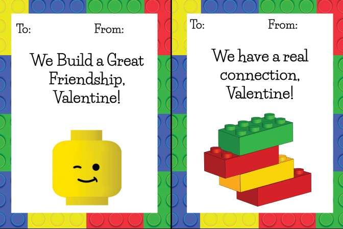 Lego Valentines Free Printables