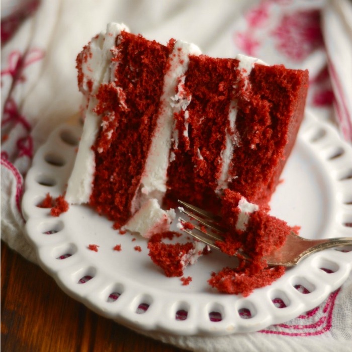 Slice of Red Velvet Cake