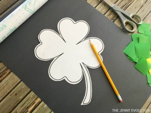 Stained Glass Clover Craft for Kids - Mommy Evolution