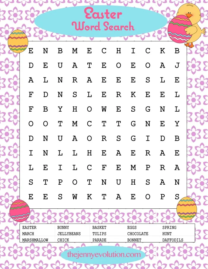 Free Easter Word Search