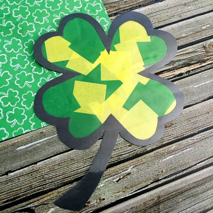 Stained Glass Clover Craft for Kids