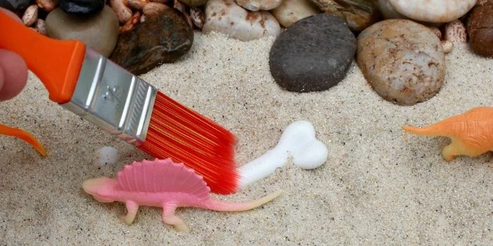 Digging for Dinosaur Sensory Bin for Toddlers