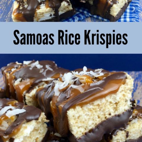 Samoas Rice Krispies Recipe. A delicious twist on Girl Scouts Samoas.