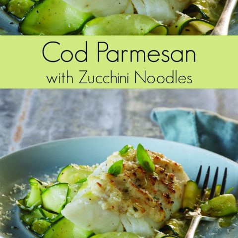 Cod Parmesan Recipe with Zucchini Noodles
