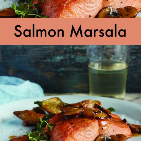 Salmon Marsala Recipe - A fun fish recipe twist on a classic dish!