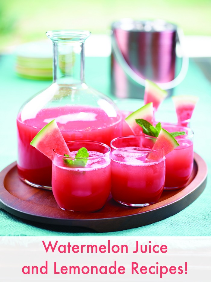 Watermelon Juice AND Watermelon Lemonade Recipe. You're going to love these summer drinks all season!