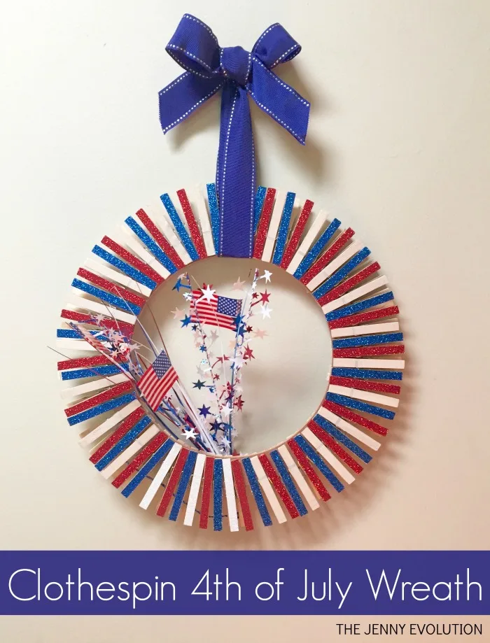 Image for Clothespin 4th of July Wreath