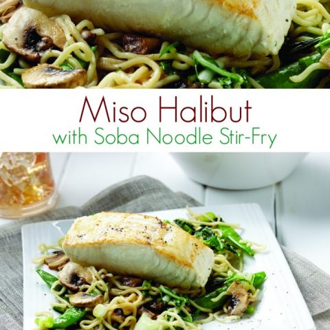Miso Halibut with Soba Noodle Stir-Fry