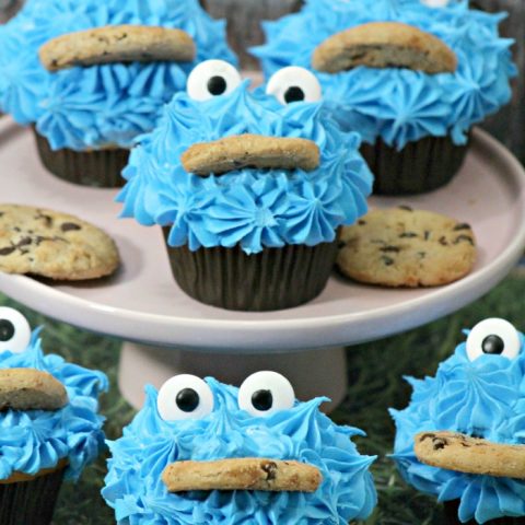 Sesame Street Cookie Monster Cupcakes