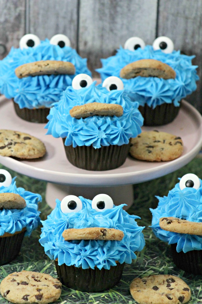 Sesame Street Cookie Monster Cupcakes Tutorial