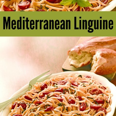 Mediterranean Linguine Recipe with Basil and Tomatoes