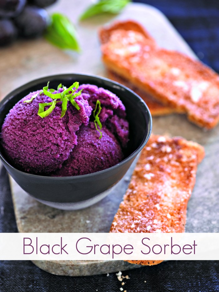 Savory Black Grape Sorbet Recipe