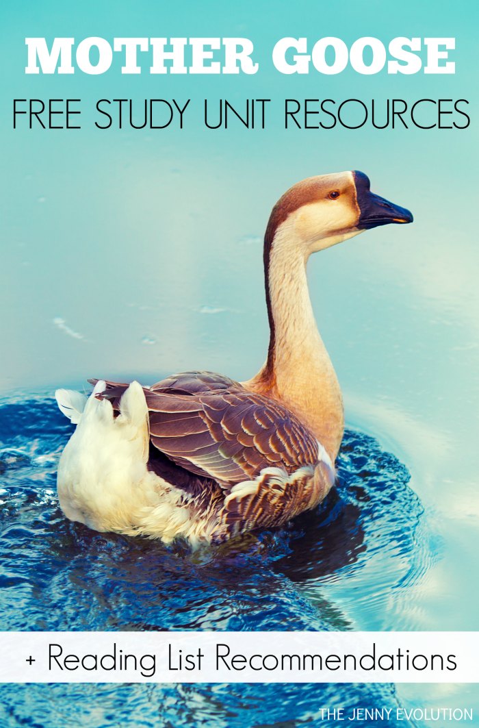 FREE Mother Goose Study Unit Resources + Mother Goose Books Reading List Recommendations