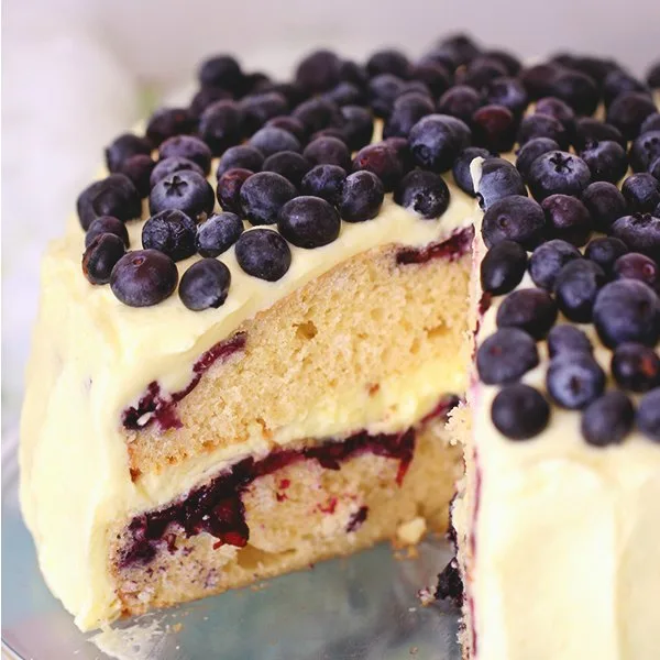 Image for Easy Blueberry Cake with Whipped Lemon Frosting