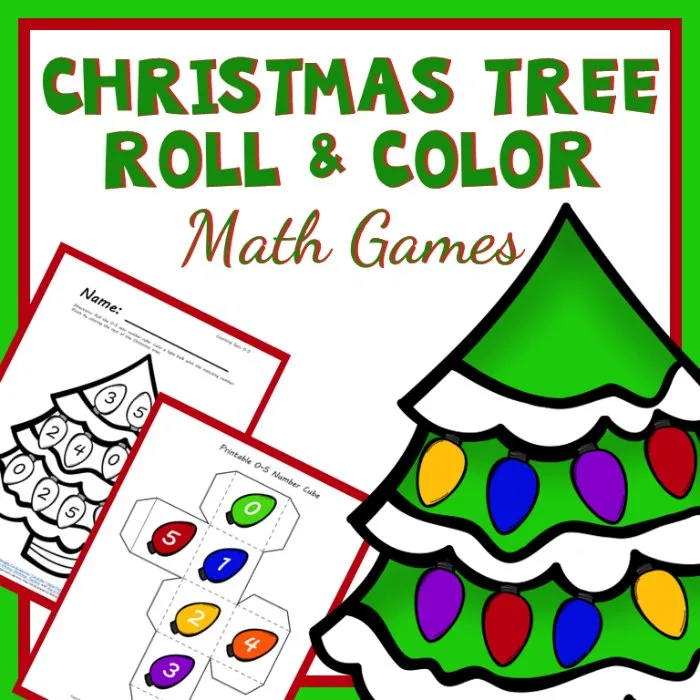 Image for Christmas Tree Roll and Color Math Games