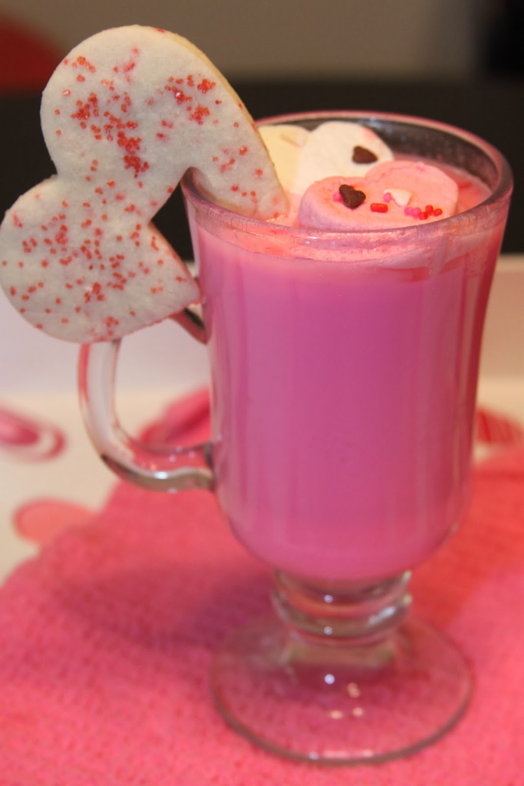 Hot Pink Decked Out Hot Chocolate Recipe | For the Love of Food!