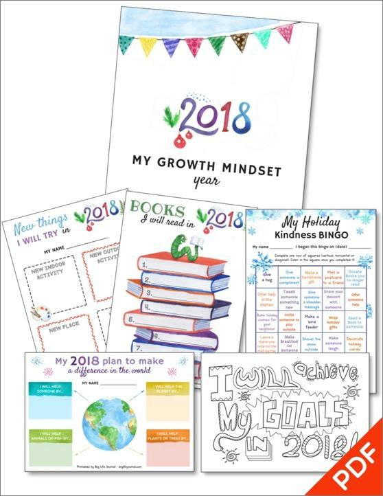Growth Mindset New Year Kit Worksheets