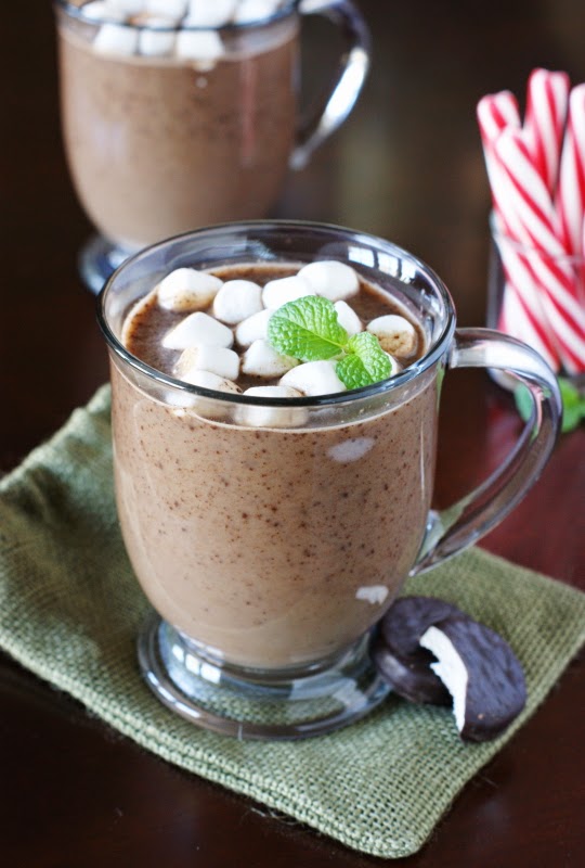 Peppermint Hot Chocolate Made with Peppermint Patties Recipe | The Kitchen Is My Playground