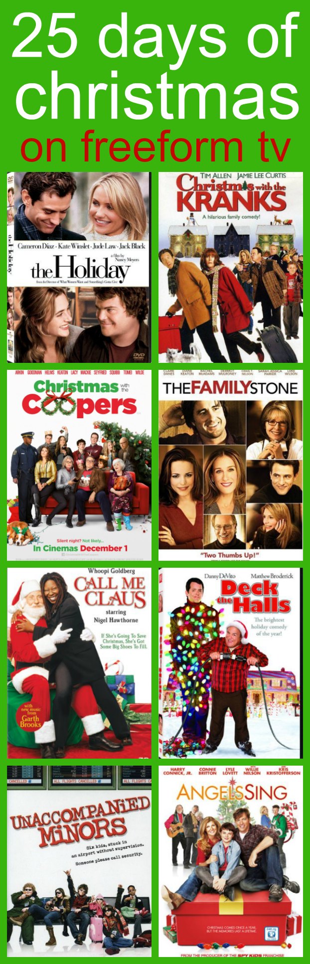 25 Days of Christmas Movies on Freeform TV