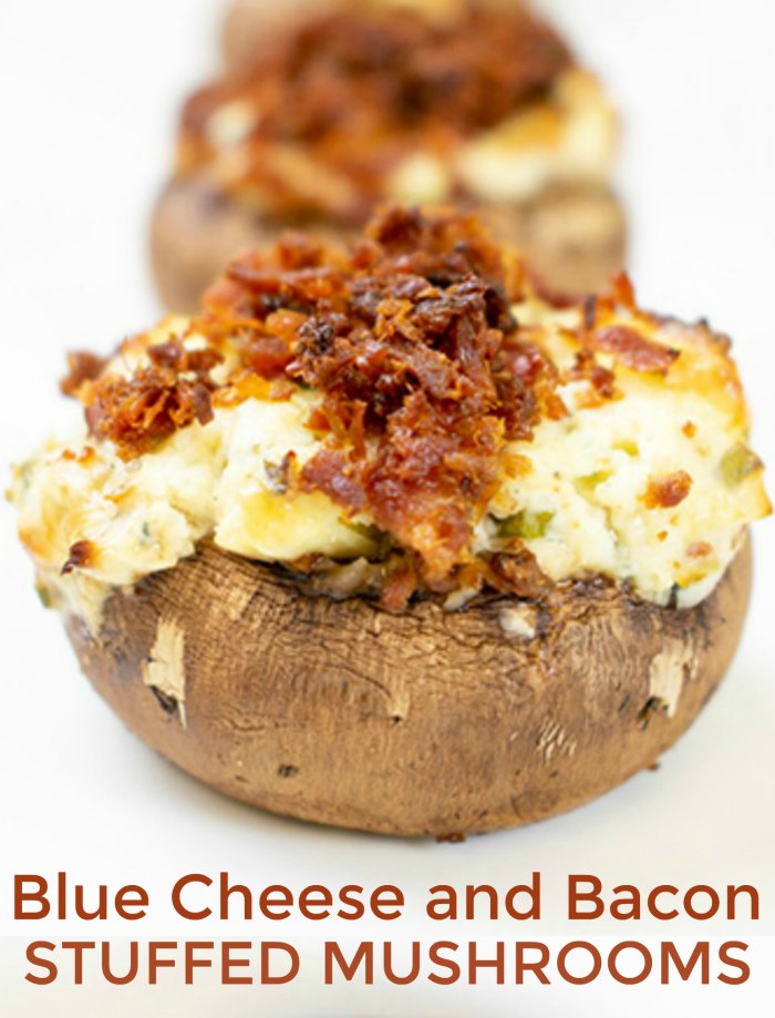 Easy Blue Cheese and Bacon Stuffed Mushrooms Appetizer Recipe | Mommy Evolution